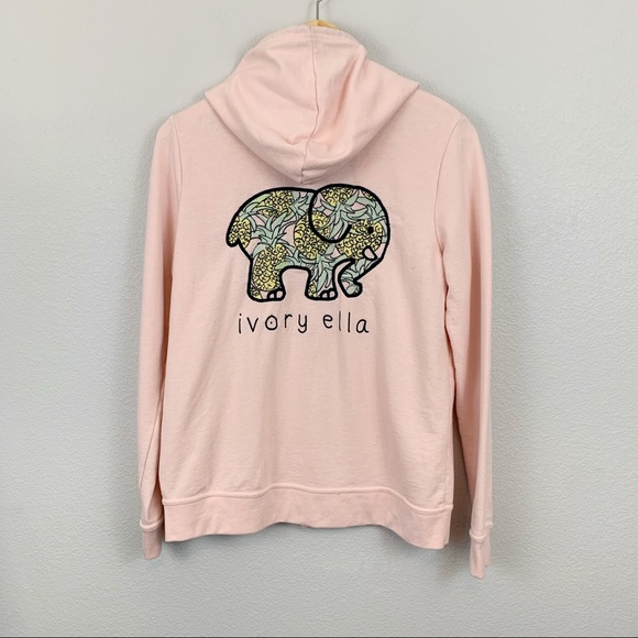 ivory ella pink hoodie